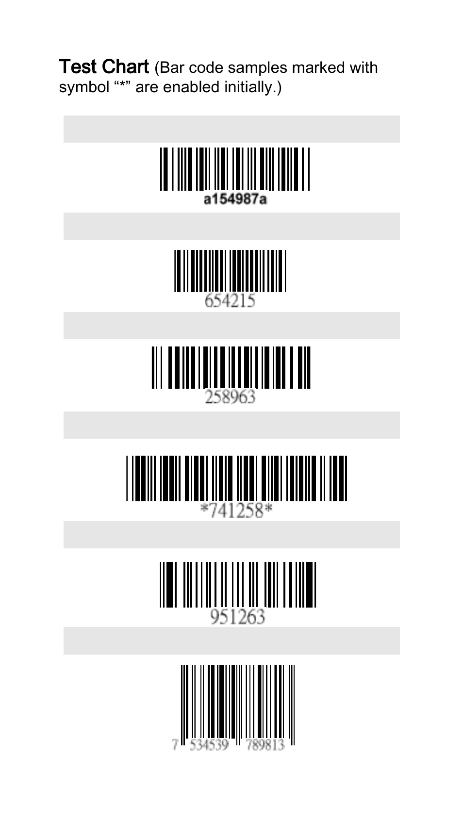 Test chart | Argox AS-8150 User Manual | Page 103 / 110