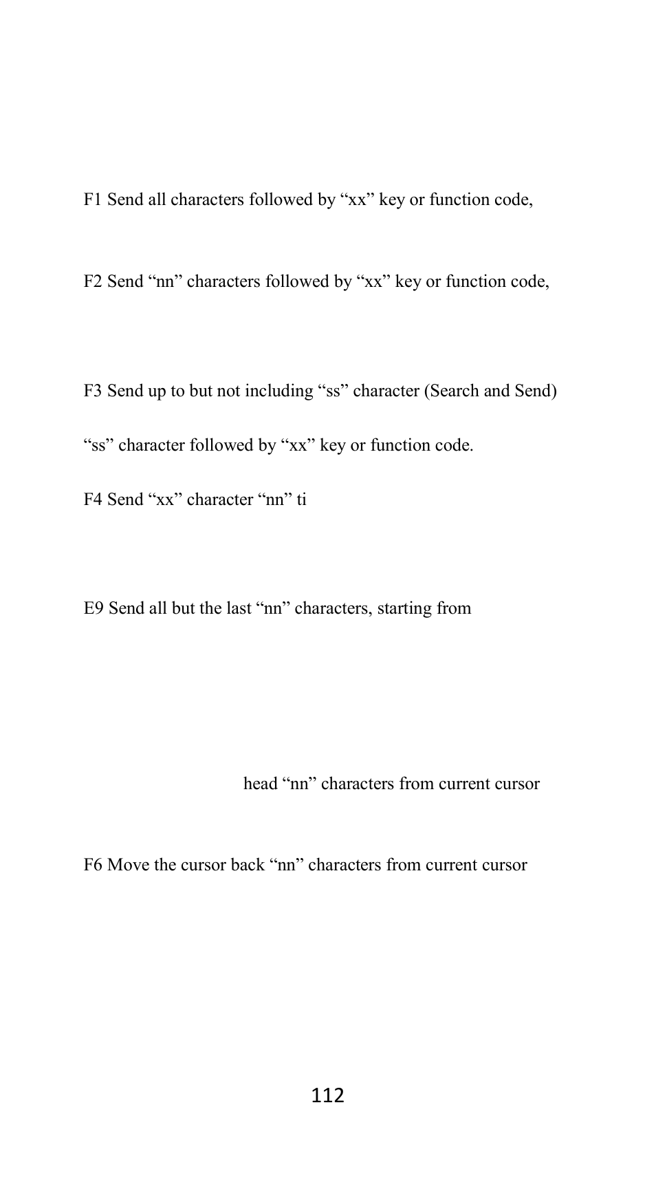 Data format editor commands, Send commands, Move commands | Argox AS-9500 User Manual | Page 113 / 159