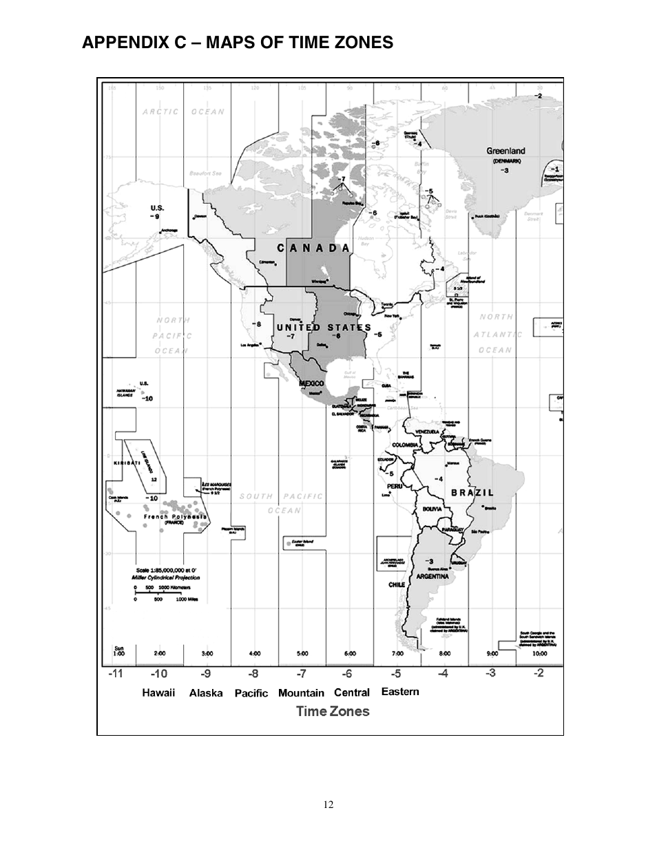 Appendix c – maps of time zones | Celestron NexStar GT User Manual | Page 12 / 13