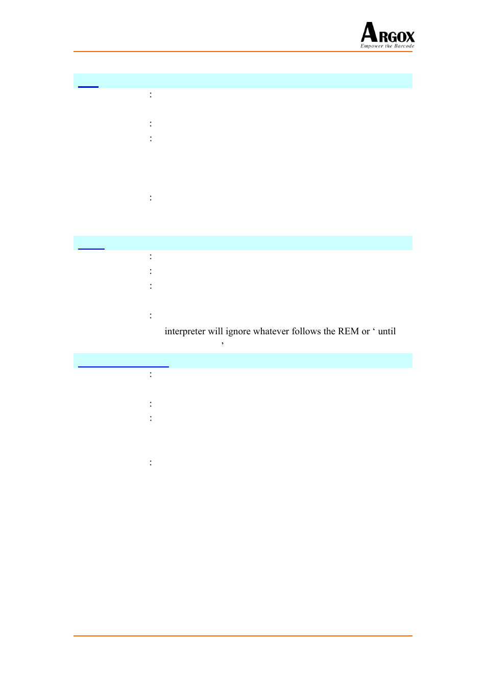 Argox PA-20 Basic Programming Manual User Manual | Page 17 / 143