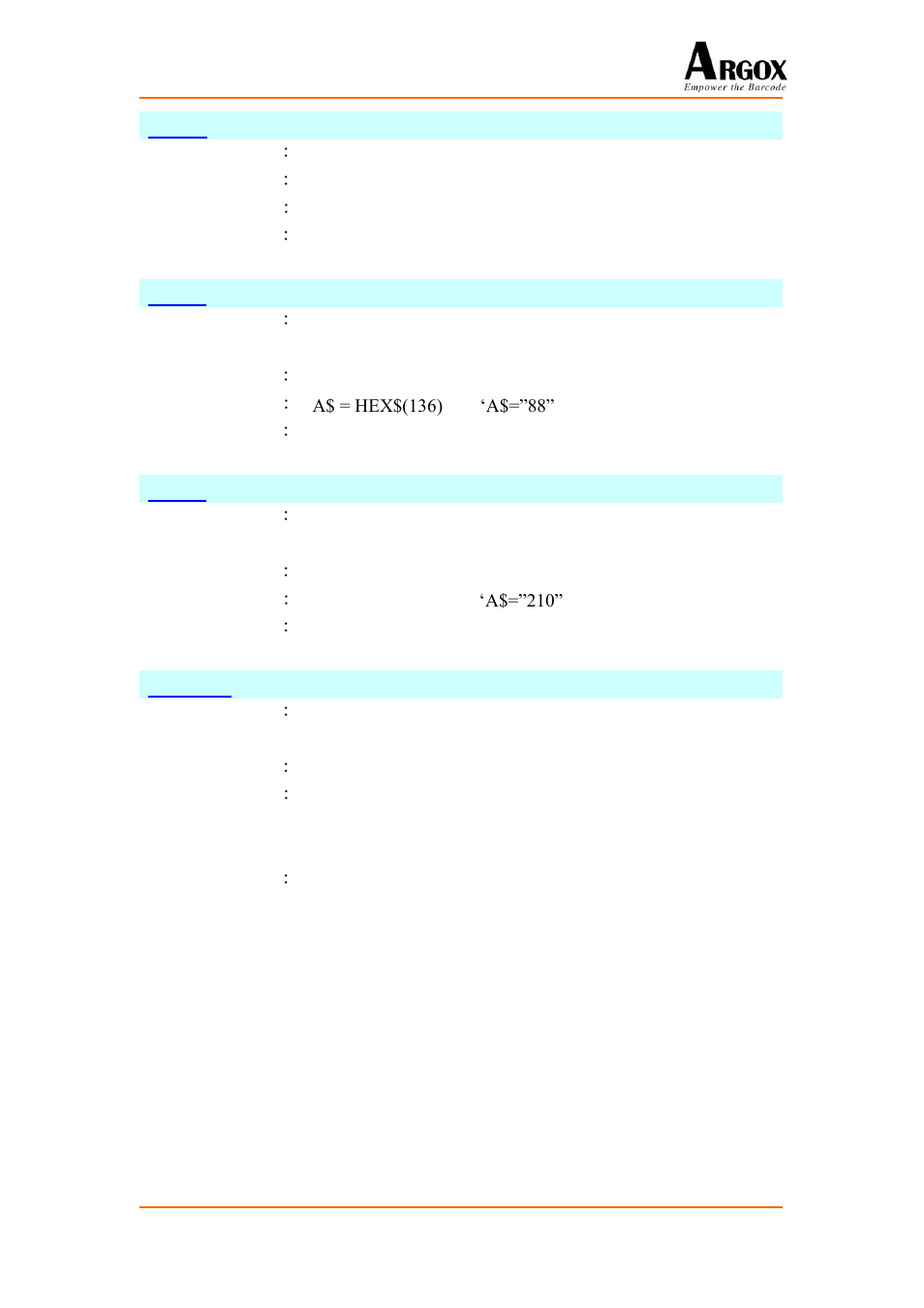 Argox PA-20 Basic Programming Manual User Manual | Page 27 / 143