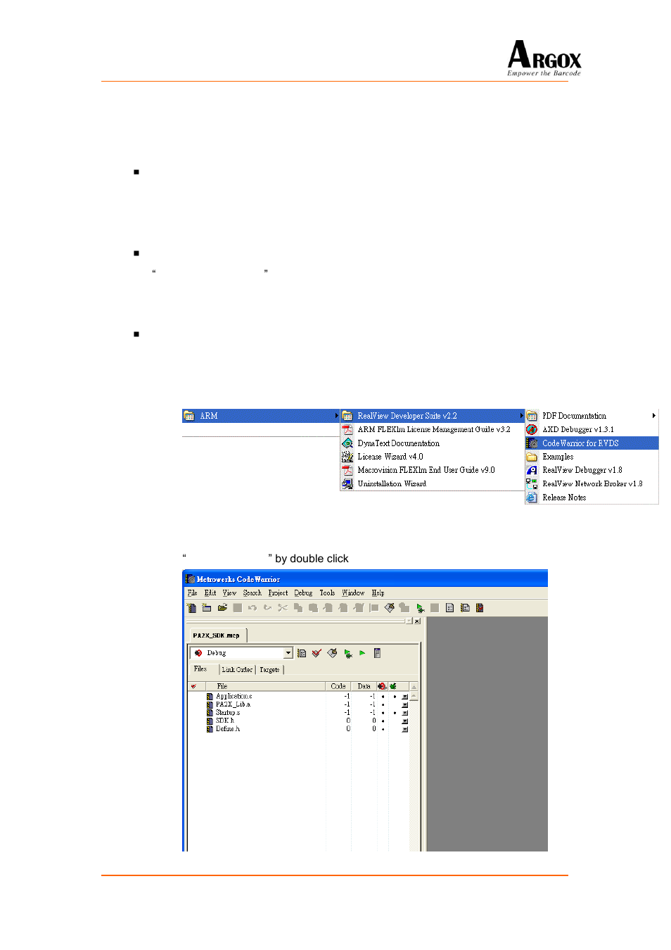 How to build your program, Edit program, Under realview | Argox PA-20 Programming Guide User Manual | Page 11 / 130