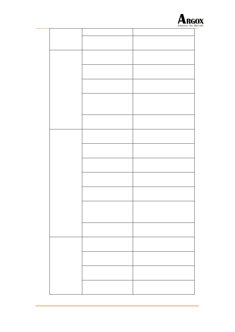 Argox PA-20 Programming Guide User Manual | Page 120 / 130