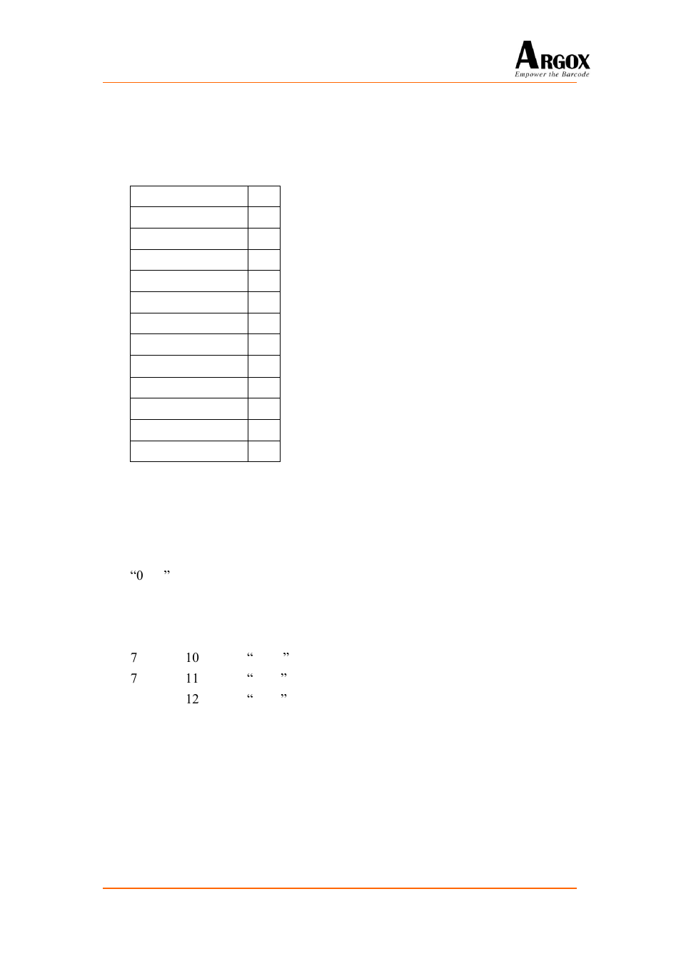 See note1 | Argox PA-20 Programming Guide User Manual | Page 129 / 130