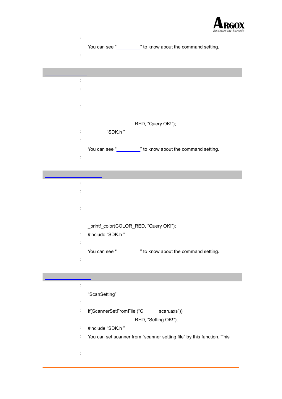 Scan_querystatus, Scan_querystatus_laser, Scannersetfromfile | Argox PA-20 Programming Guide User Manual | Page 28 / 130