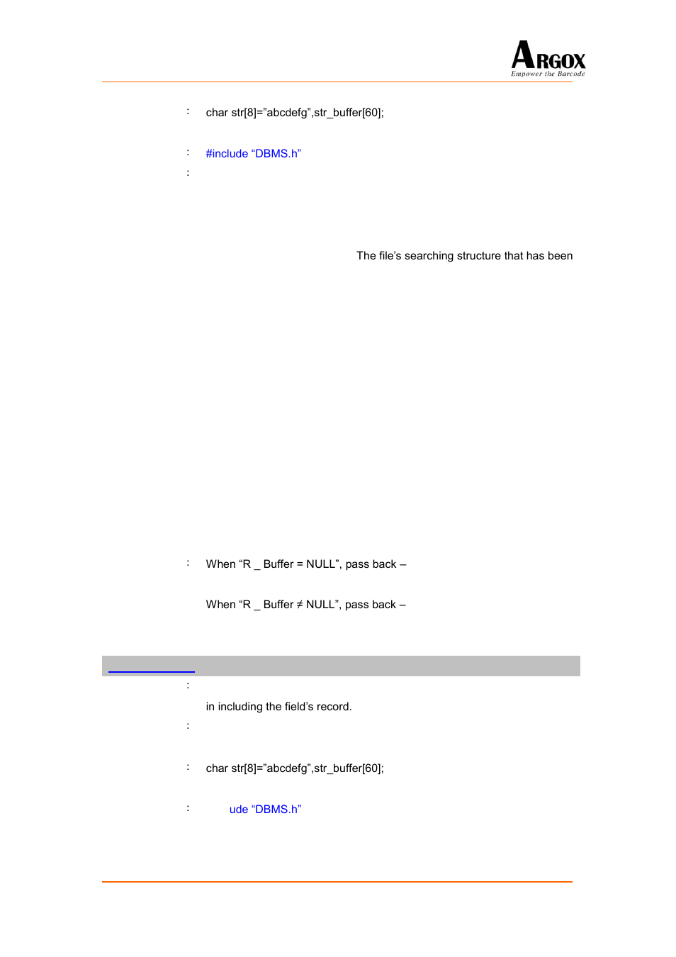 Searchfield_gf | Argox PA-20 Programming Guide User Manual | Page 61 / 130