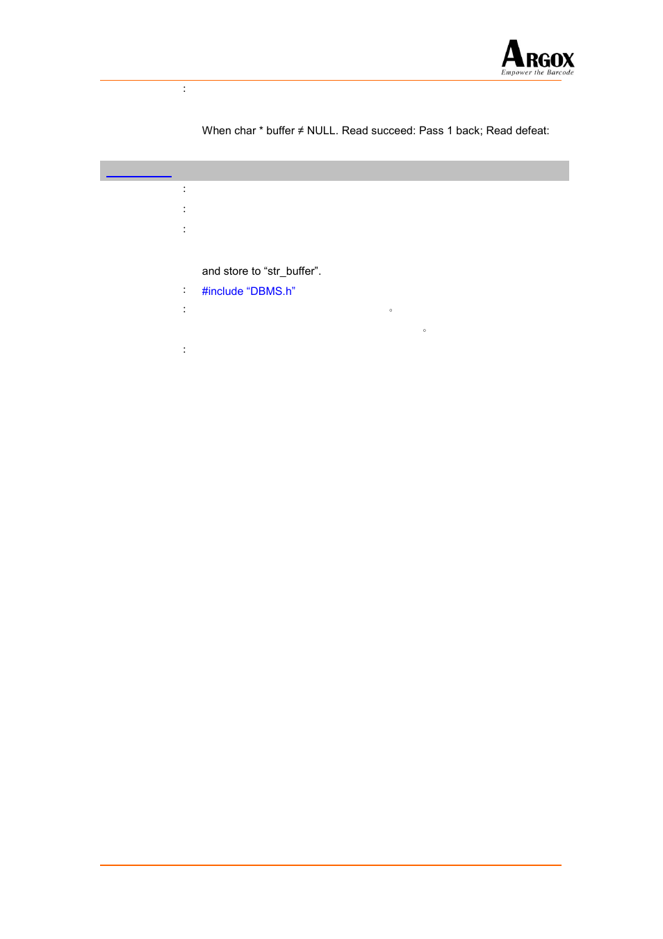 Readrecord | Argox PA-20 Programming Guide User Manual | Page 66 / 130