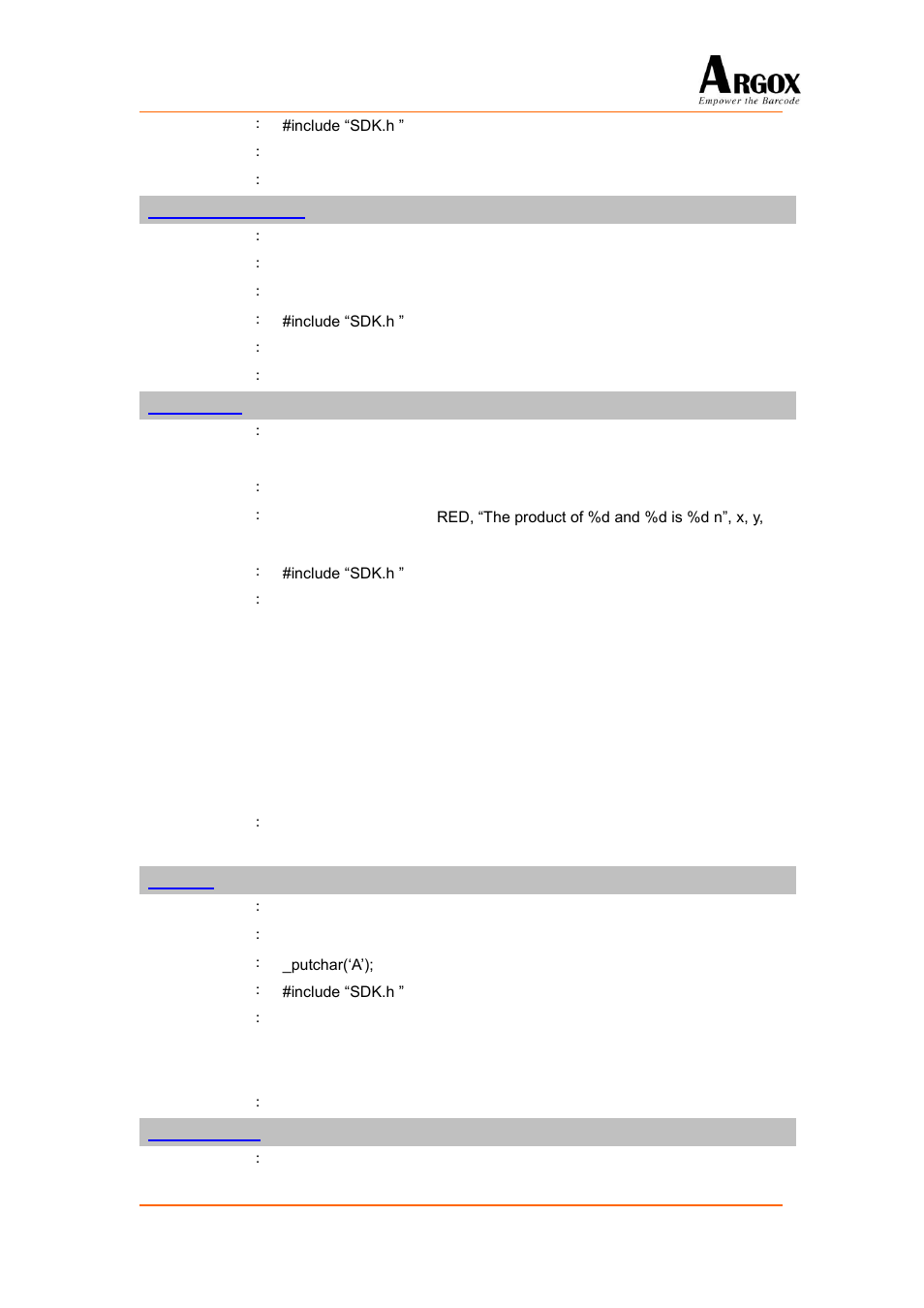Lcd_backlit_gettimer, Printf_color, Putchar | Putchar_color | Argox PA-20 Programming Guide User Manual | Page 82 / 130