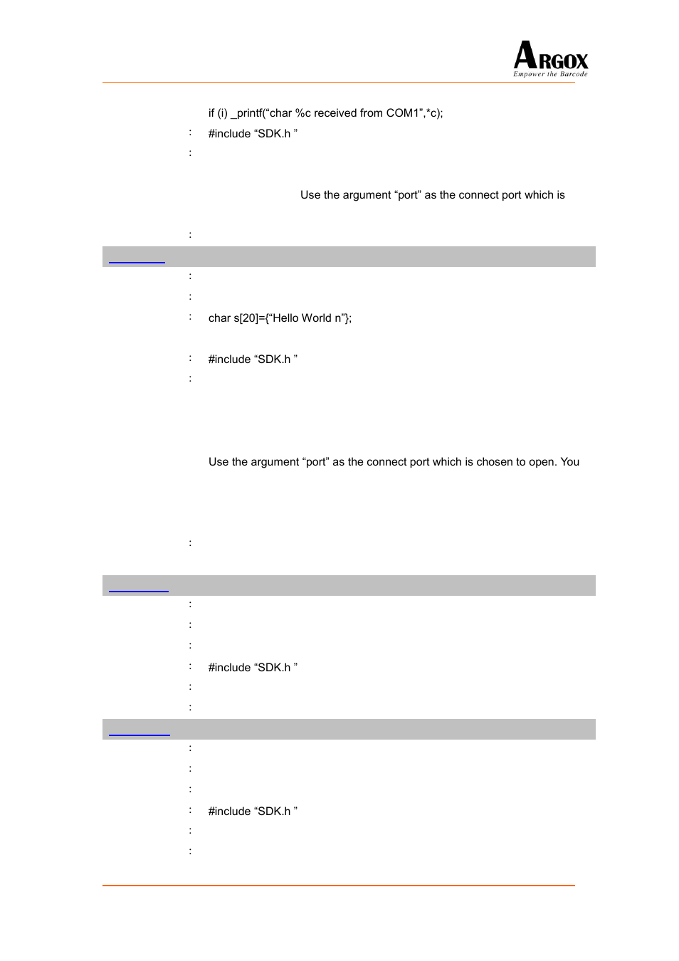 Write_com, Usb_open, Usb_close | Argox PA-20 Programming Guide User Manual | Page 94 / 130