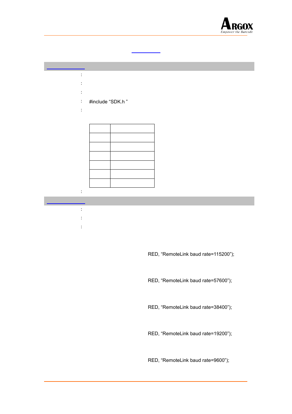 Remote, Setremotebaud, Getremotebaud | Argox PA-20 Programming Guide User Manual | Page 96 / 130