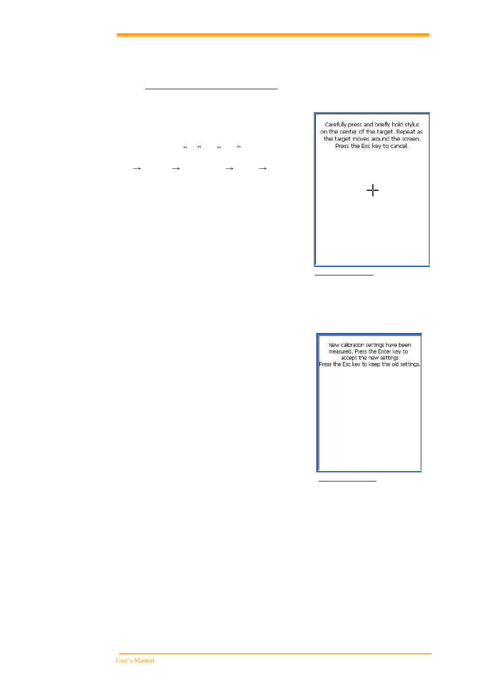 Onfiguring, Pt-60, Ettings | Calibrating touch screen alignment, 3 configuring pt-60 settings | Argox PT-60 User Manual | Page 25 / 86