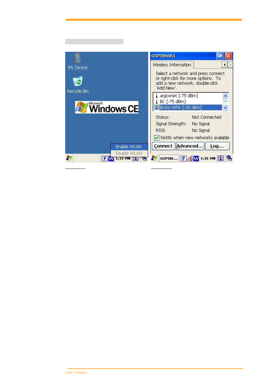 Wlan, Configuration step, 9 wlan configuration step | Argox PT-60 User Manual | Page 44 / 86