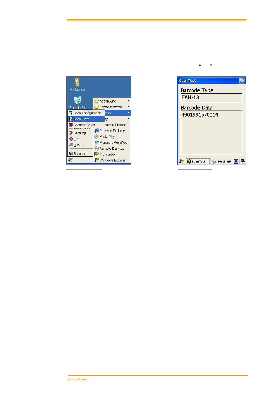 Can test, 3 scan test | Argox PT-60 User Manual | Page 49 / 86