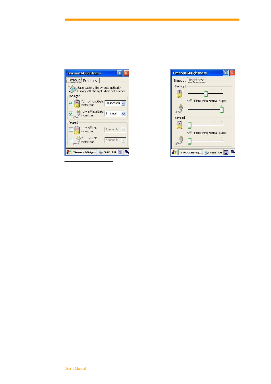 Imeout, Rightness, 2 timeout & brightness | Argox PT-60 User Manual | Page 53 / 86