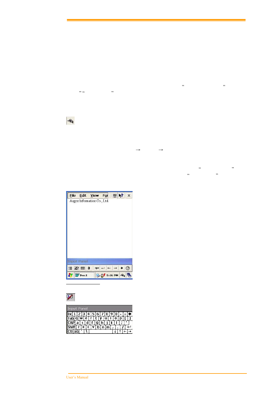Askbar, 2 taskbar | Argox PT-60 User Manual | Page 64 / 86