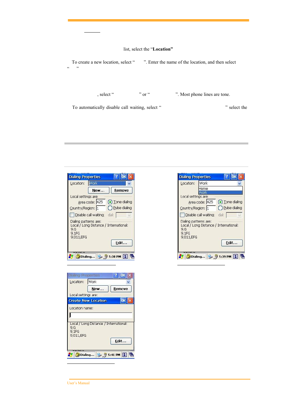 Dialing | Argox PT-60 User Manual | Page 69 / 86