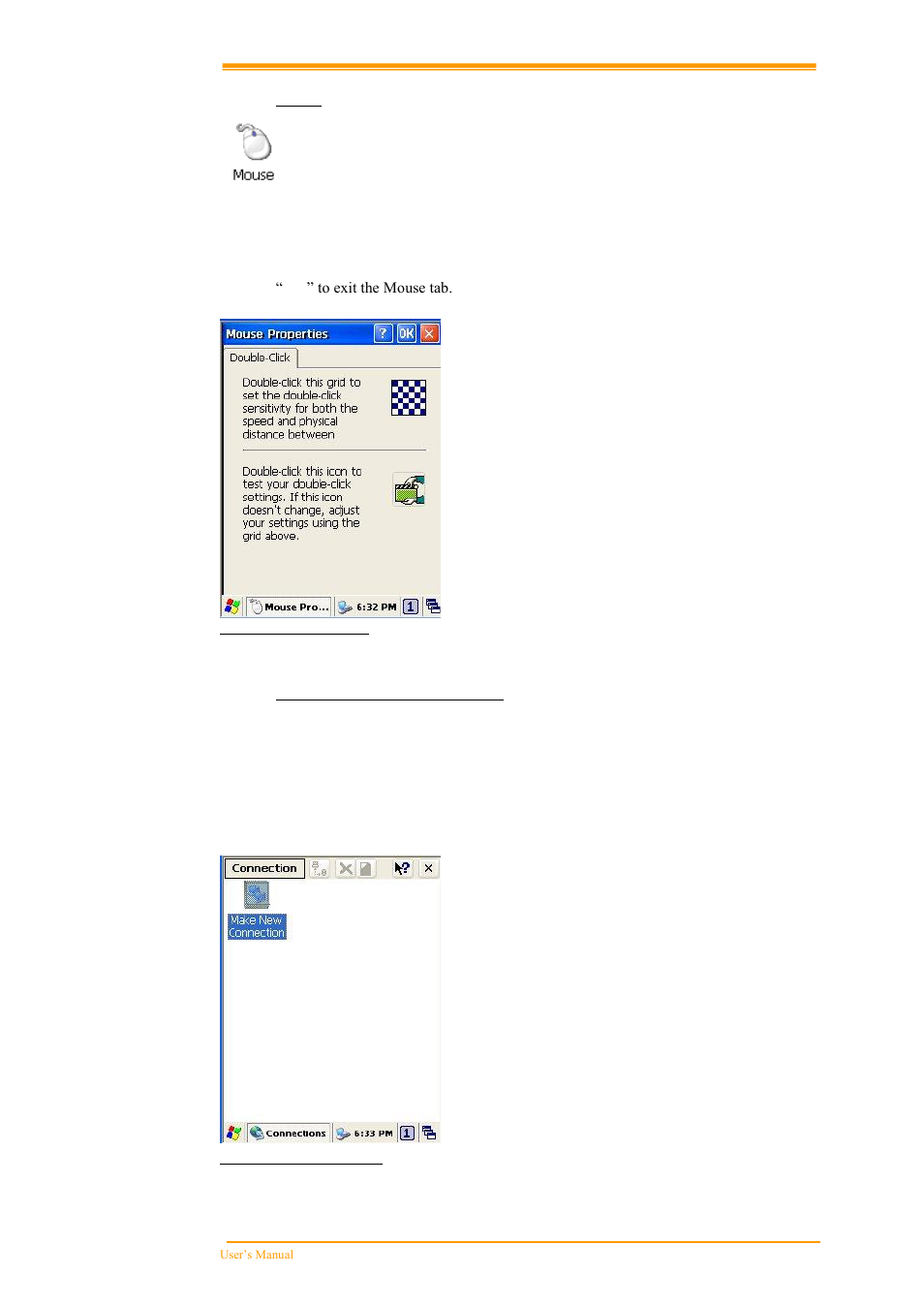 Mouse, Network and dial-up connection | Argox PT-60 User Manual | Page 74 / 86