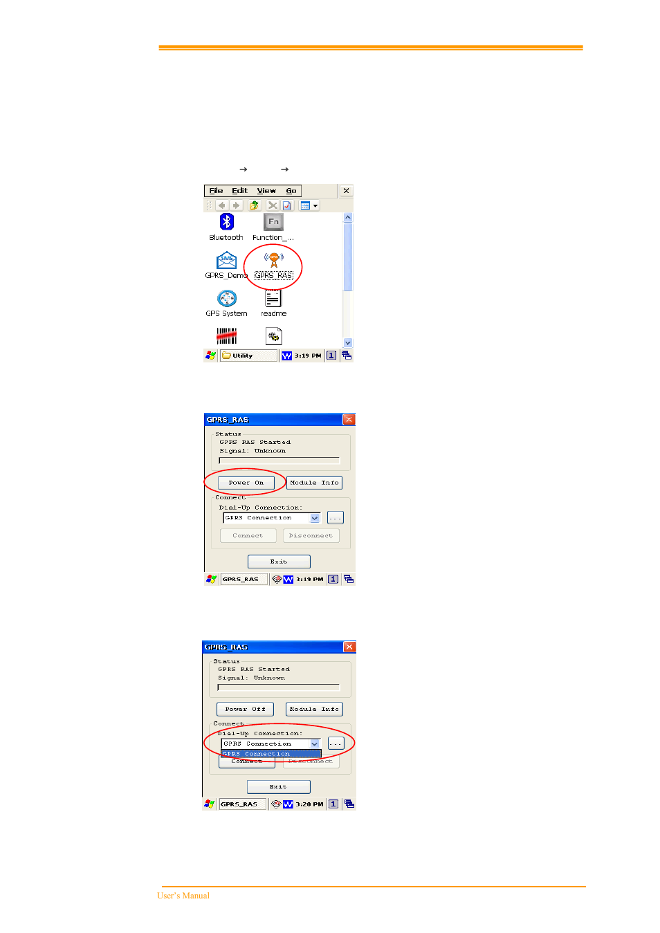 Gprs, Tility, Gprs connection | 11 gprs utility, 1 gprs connection | Argox PT-90 User Manual | Page 44 / 89