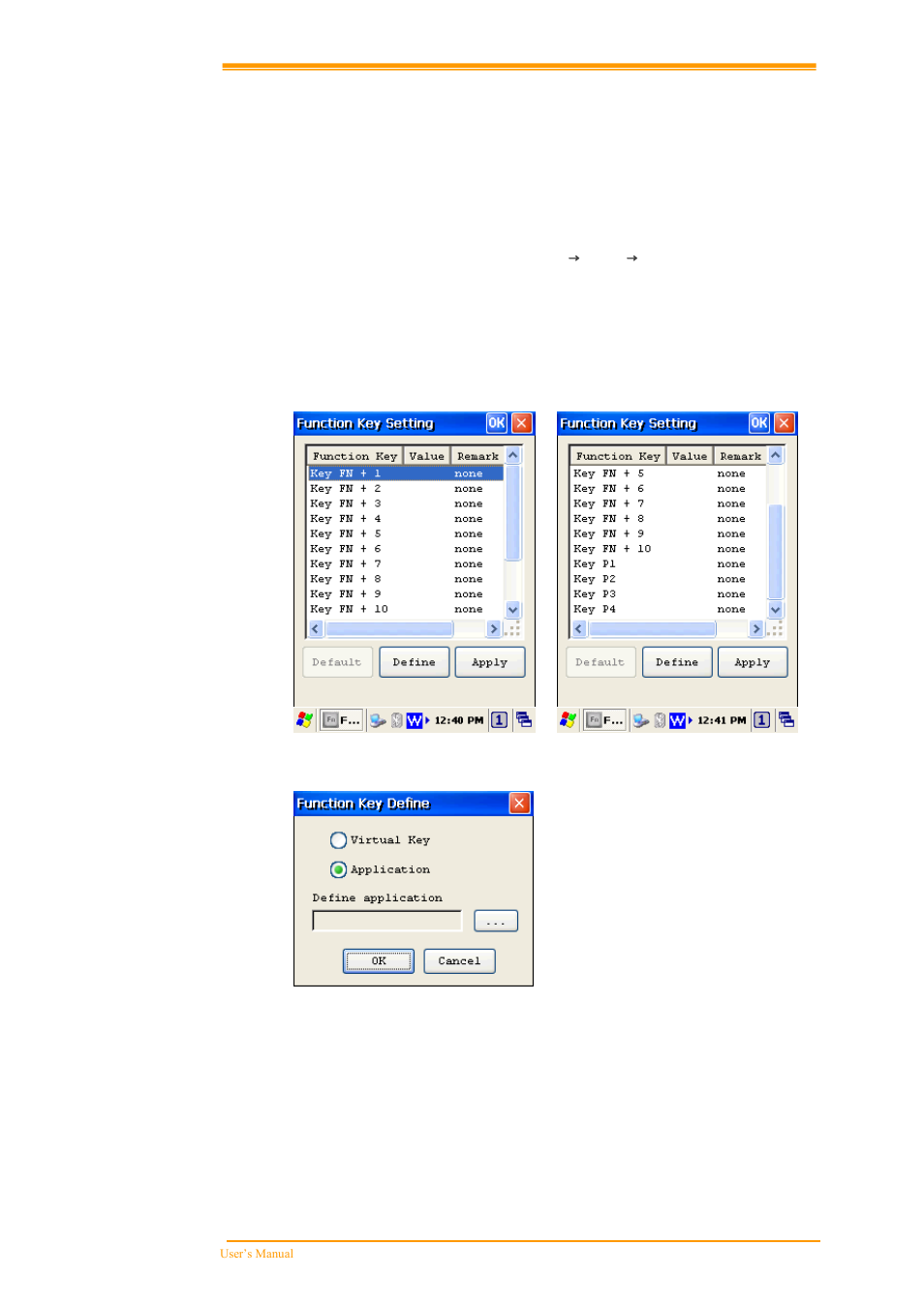 Utilities, Unction, Etting | 1 function key setting | Argox PT-90 User Manual | Page 58 / 89