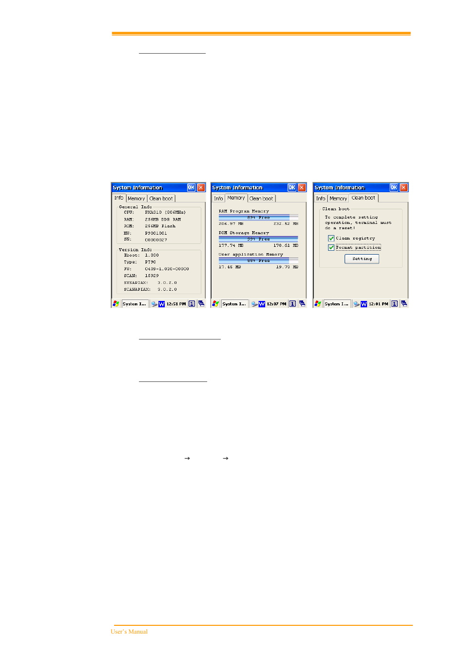 System information, Timeout and brightness, Volume and sounds | Argox PT-90 User Manual | Page 85 / 89