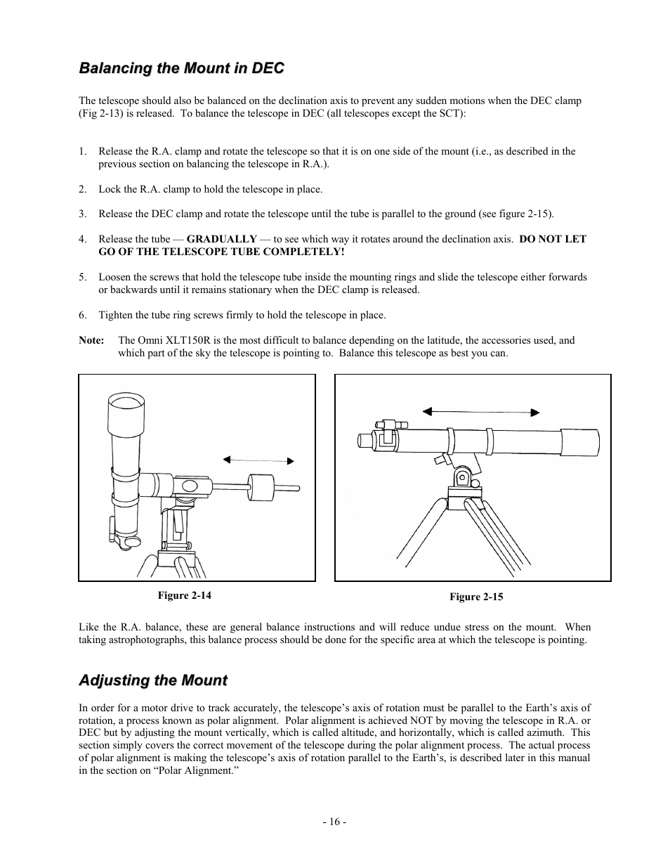 Celestron OMNI XLT 102 User Manual | Page 16 / 62