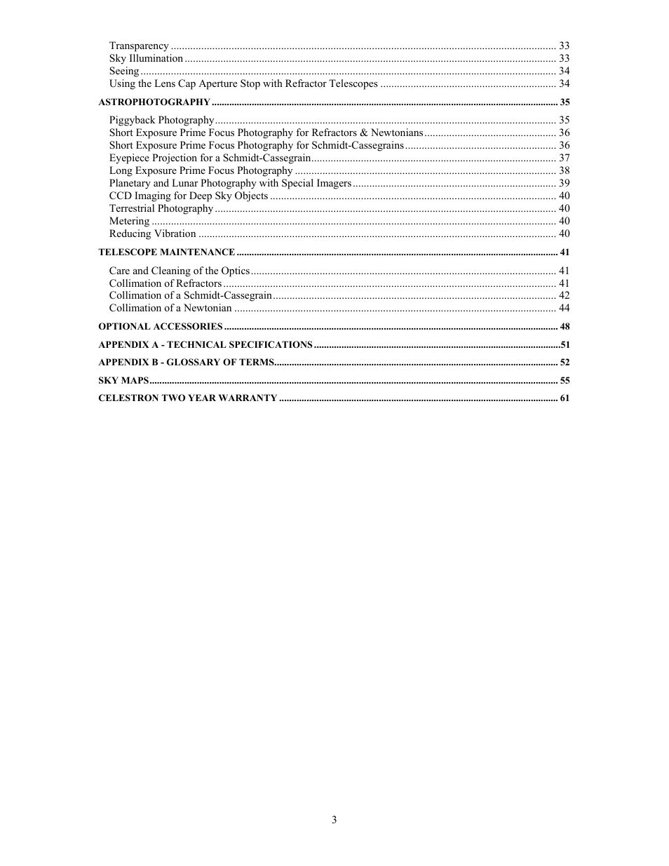 Celestron OMNI XLT 102 User Manual | Page 3 / 62