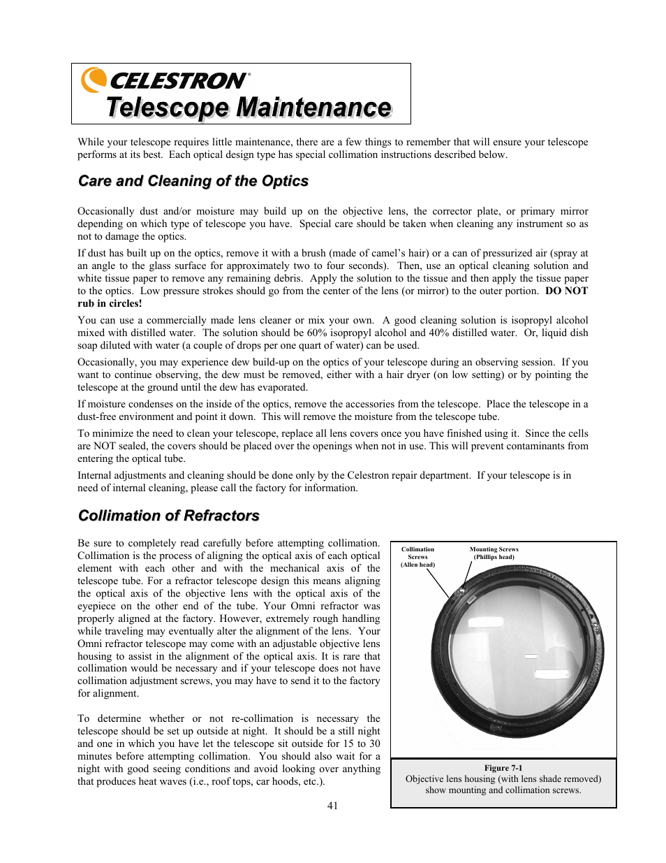 Celestron OMNI XLT 102 User Manual | Page 41 / 62