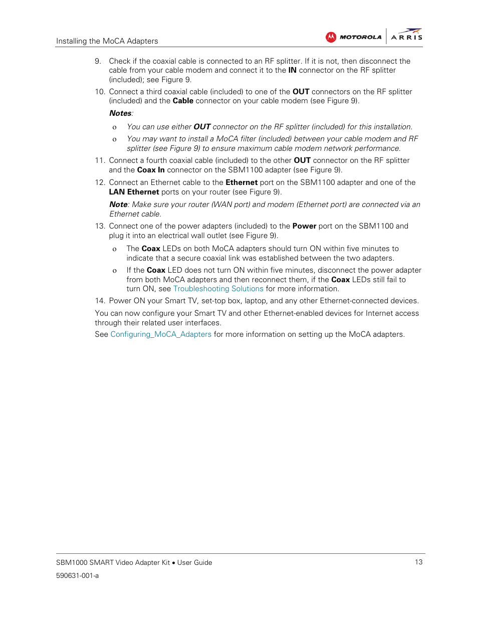 ARRIS SBM1000 User Guide User Manual | Page 21 / 82