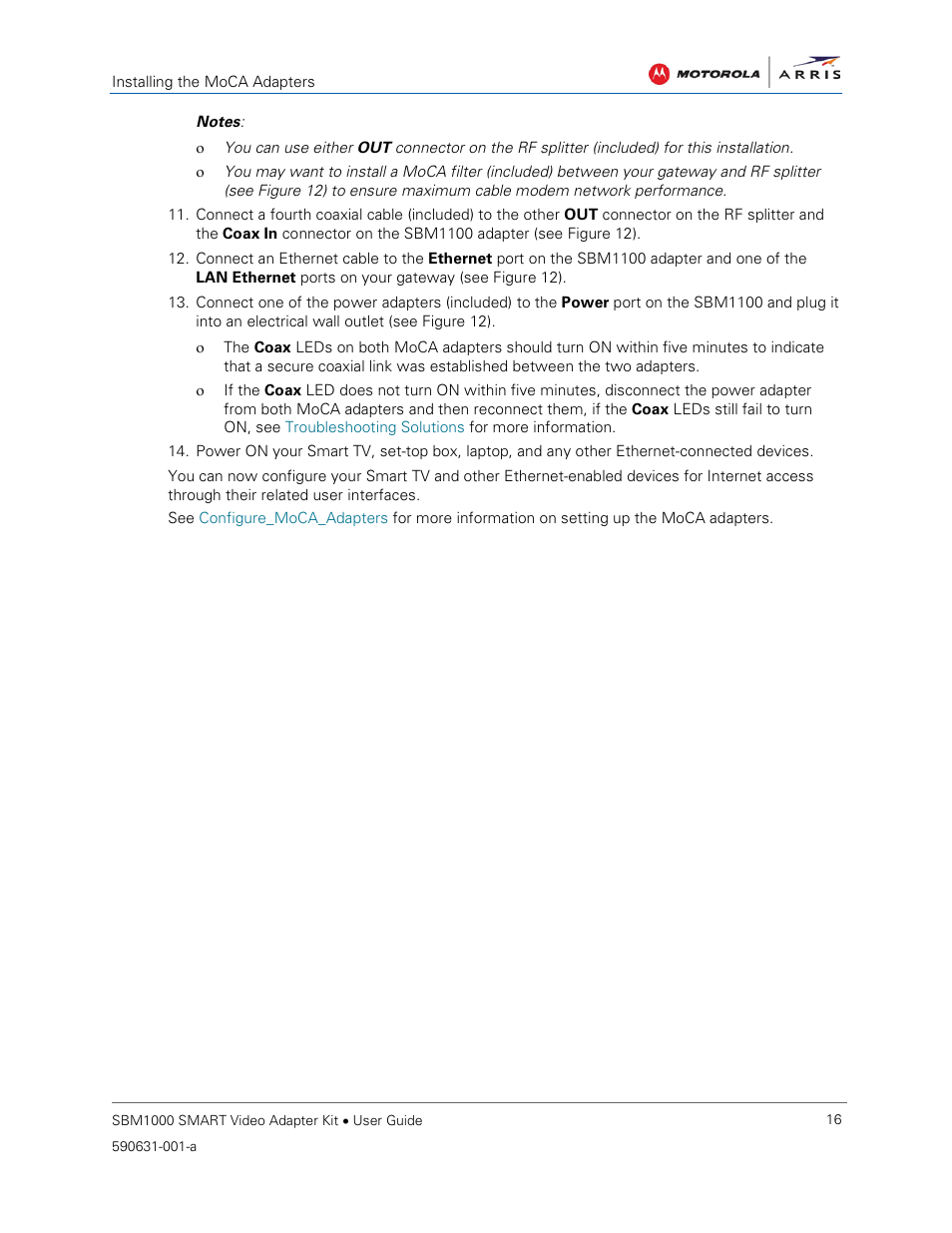 ARRIS SBM1000 User Guide User Manual | Page 24 / 82
