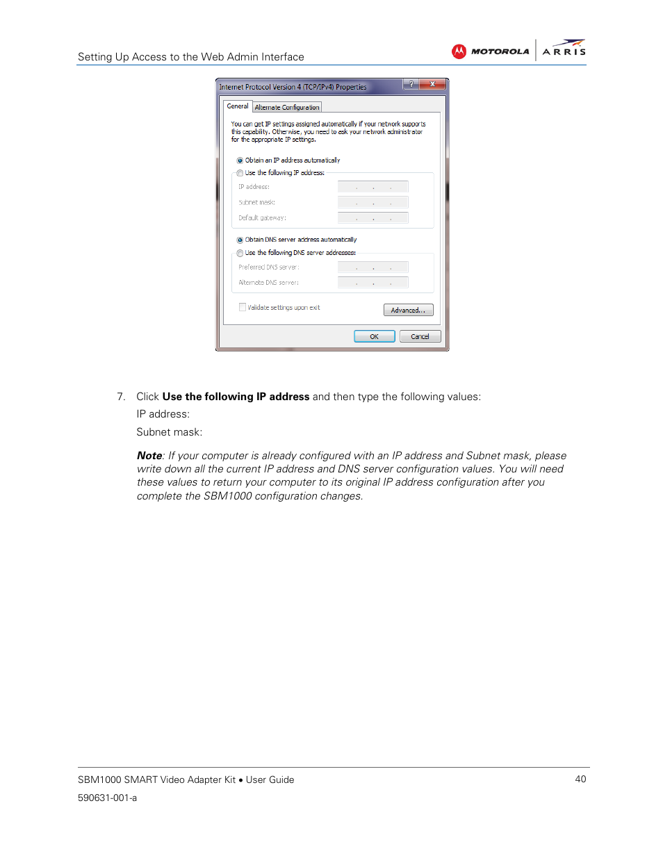 ARRIS SBM1000 User Guide User Manual | Page 48 / 82