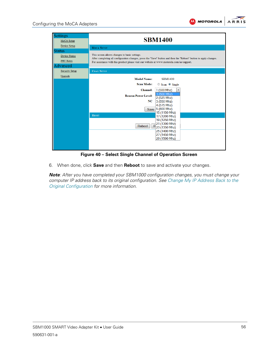 ARRIS SBM1000 User Guide User Manual | Page 64 / 82