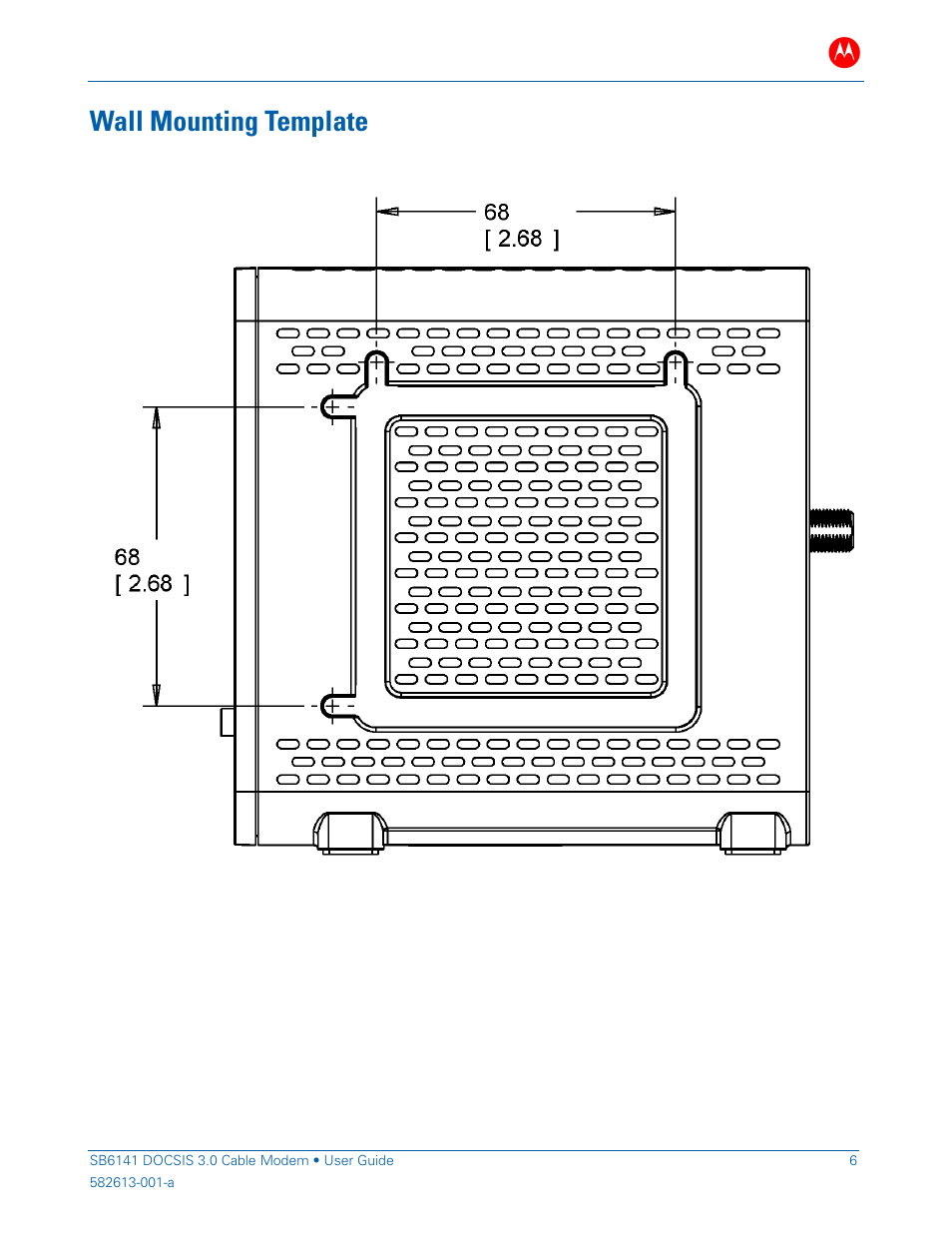 Wall mounting template | ARRIS SB6141 User Guide User Manual | Page 11 / 24