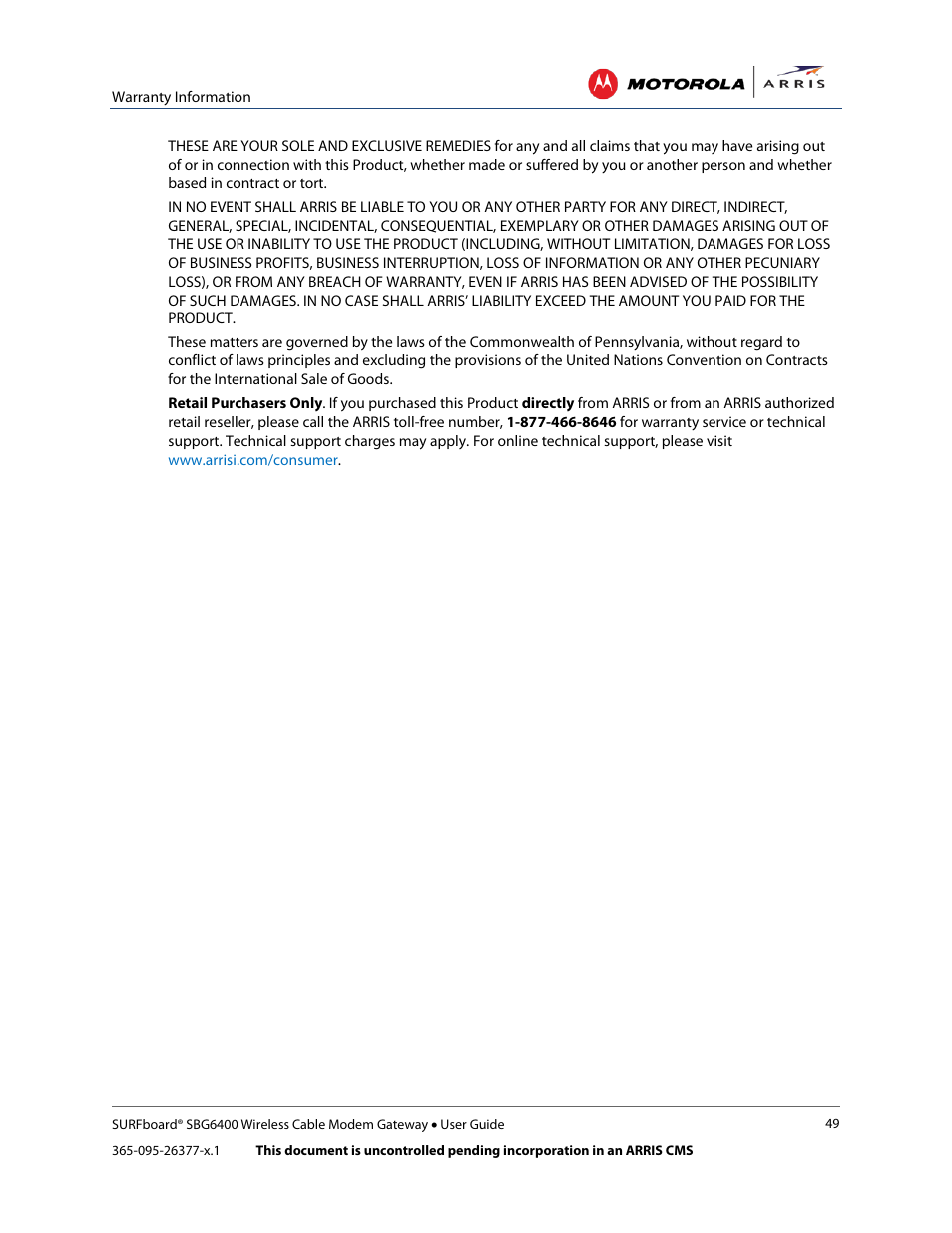 ARRIS SBG6400 User Guide User Manual | Page 58 / 59