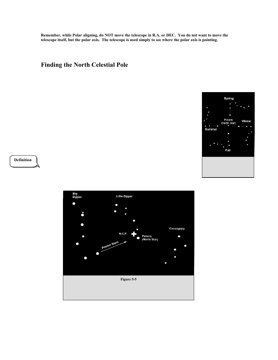 Finding the north celestial pole | Celestron C100ED-R User Manual | Page 35 / 67