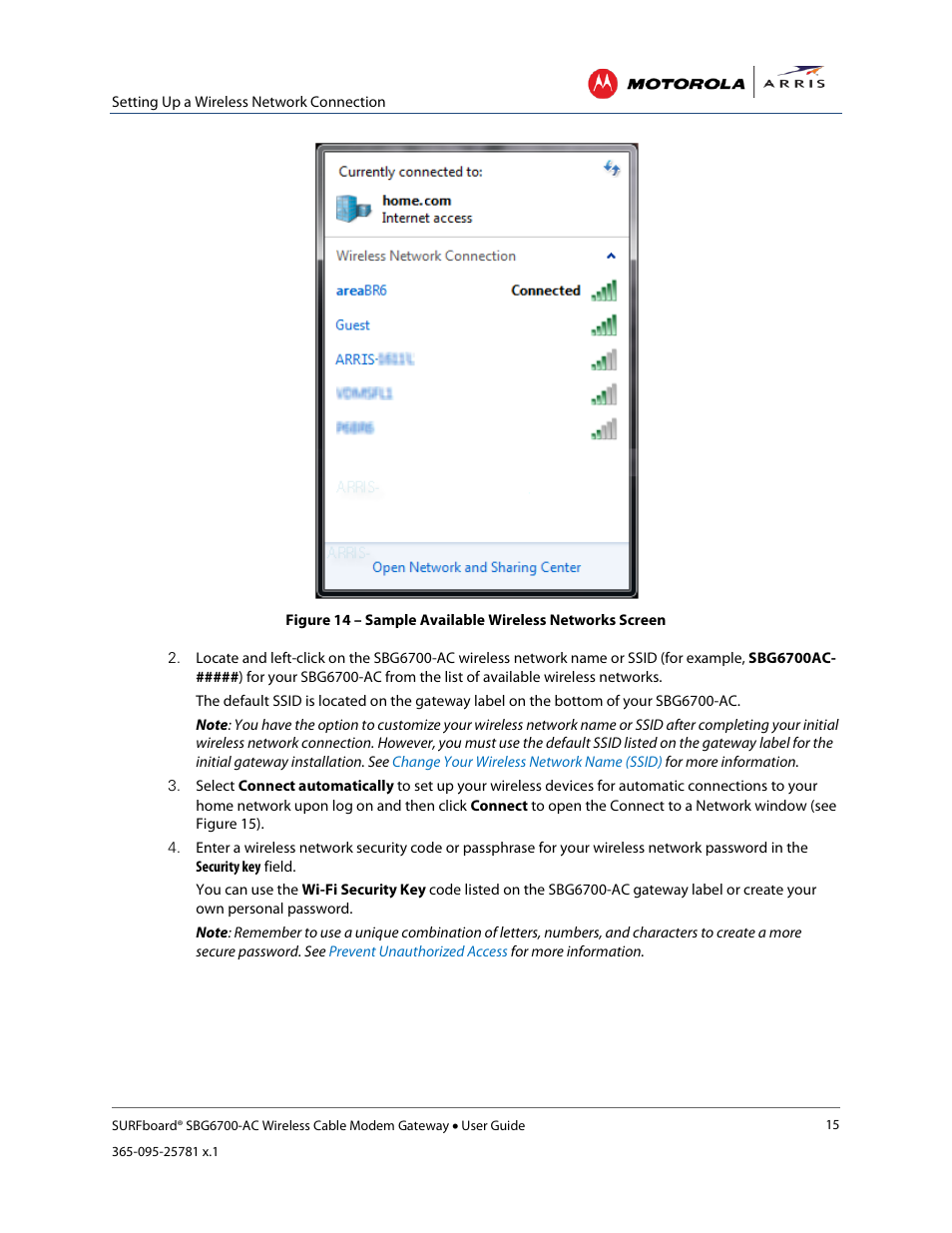 Figure 13 – windows taskbar icons | ARRIS SBG6700 User Guide User Manual | Page 26 / 86