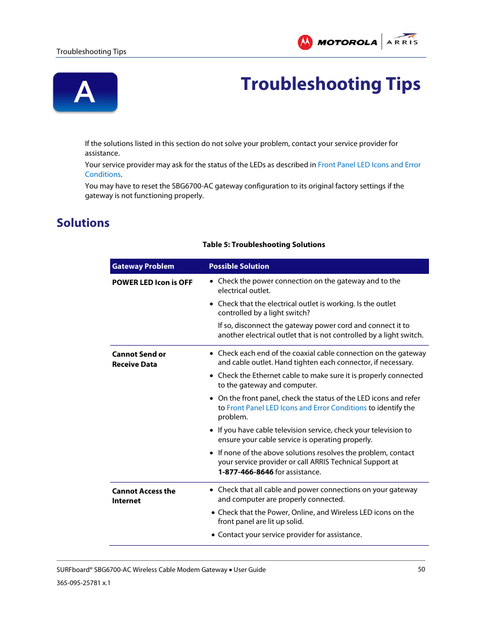 Troubleshooting tips, Solutions, Ddns | Backup and restore, Figure 45 – basic setup screen | ARRIS SBG6700 User Guide User Manual | Page 61 / 86