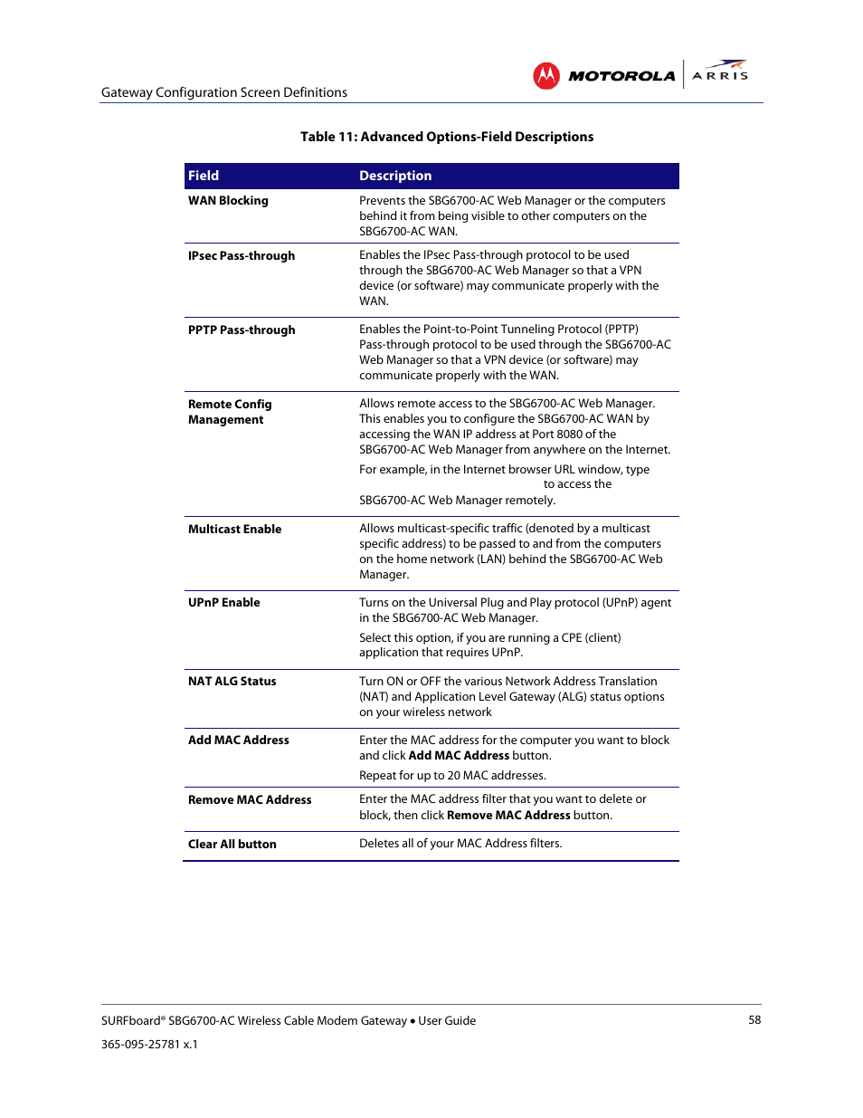 Port forwarding, Dmz host | ARRIS SBG6700 User Guide User Manual | Page 69 / 86