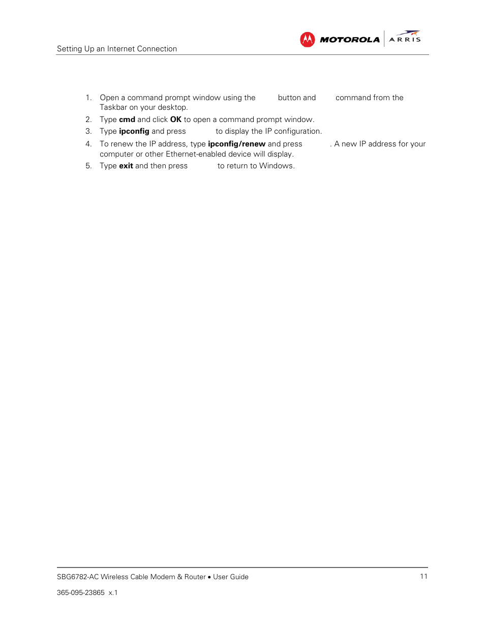Verify & renew your ip address | ARRIS SBG6782 AC User Guide User Manual | Page 20 / 55
