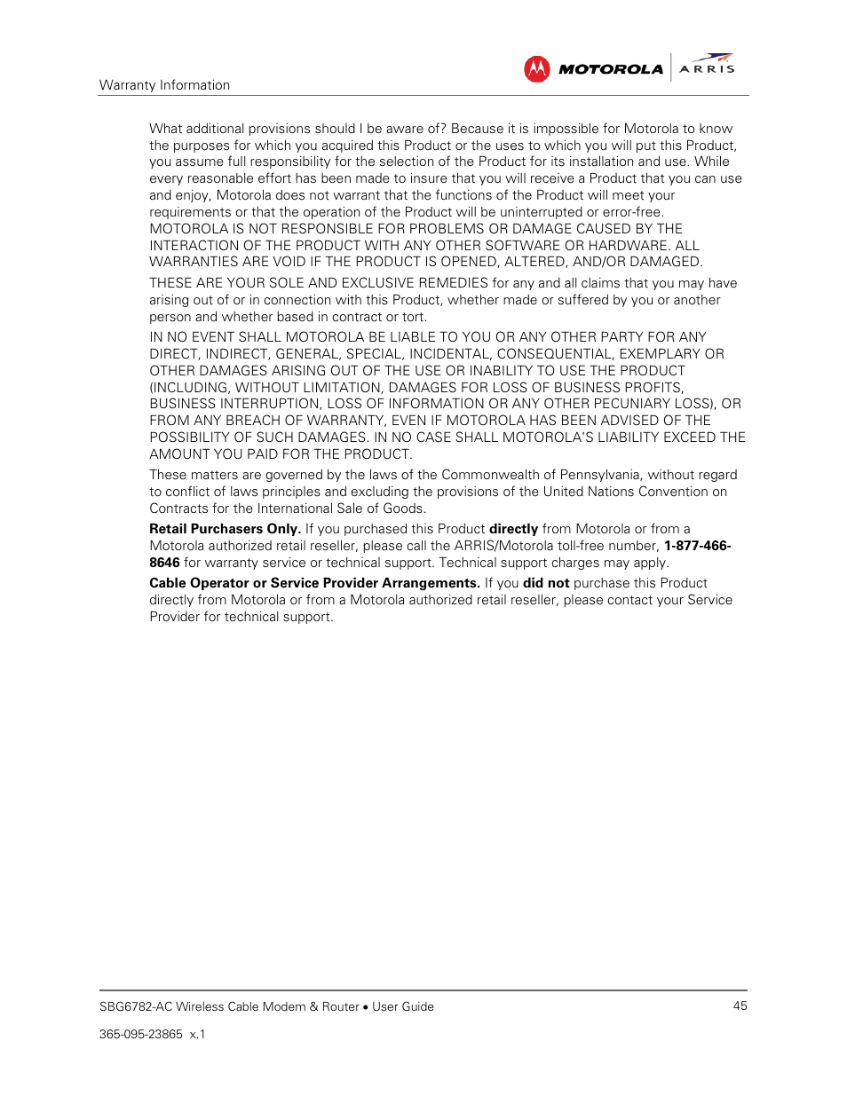 ARRIS SBG6782 AC User Guide User Manual | Page 54 / 55