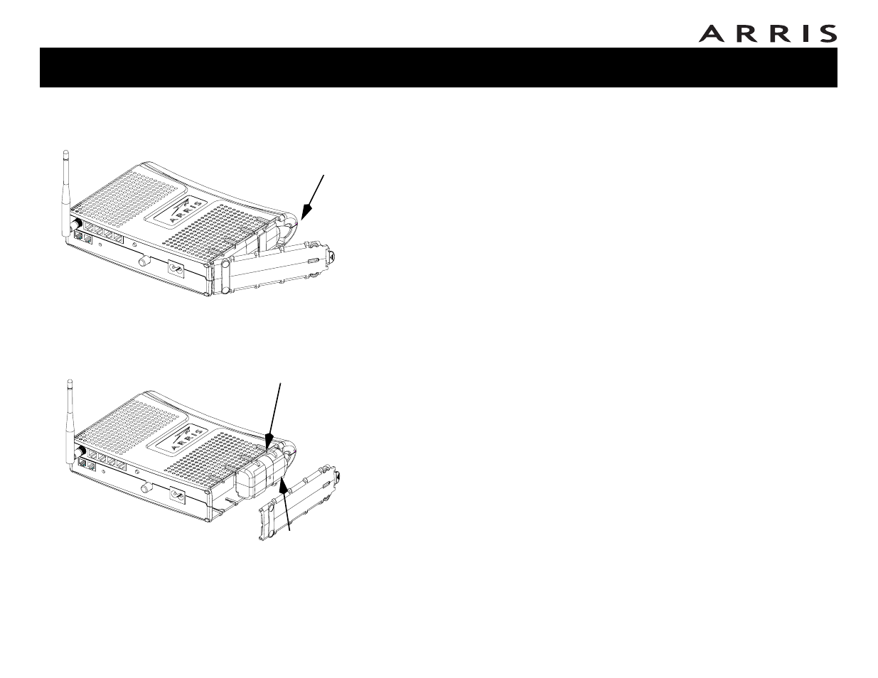 2 ah battery installation and replacement | ARRIS WTM552 User Guide User Manual | Page 13 / 79