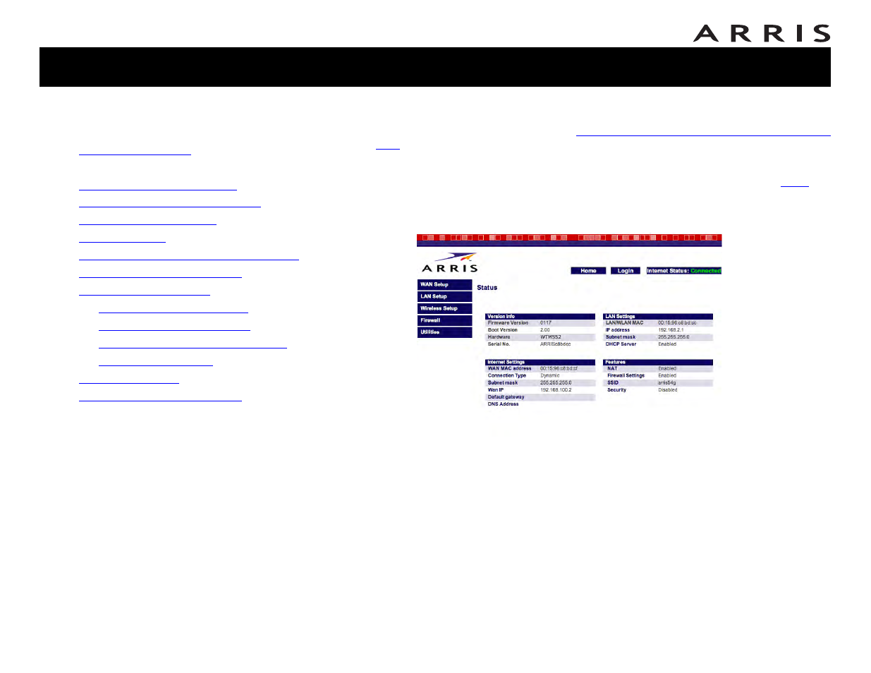 Accessing the configuration interface | ARRIS WTM552 User Guide User Manual | Page 28 / 79