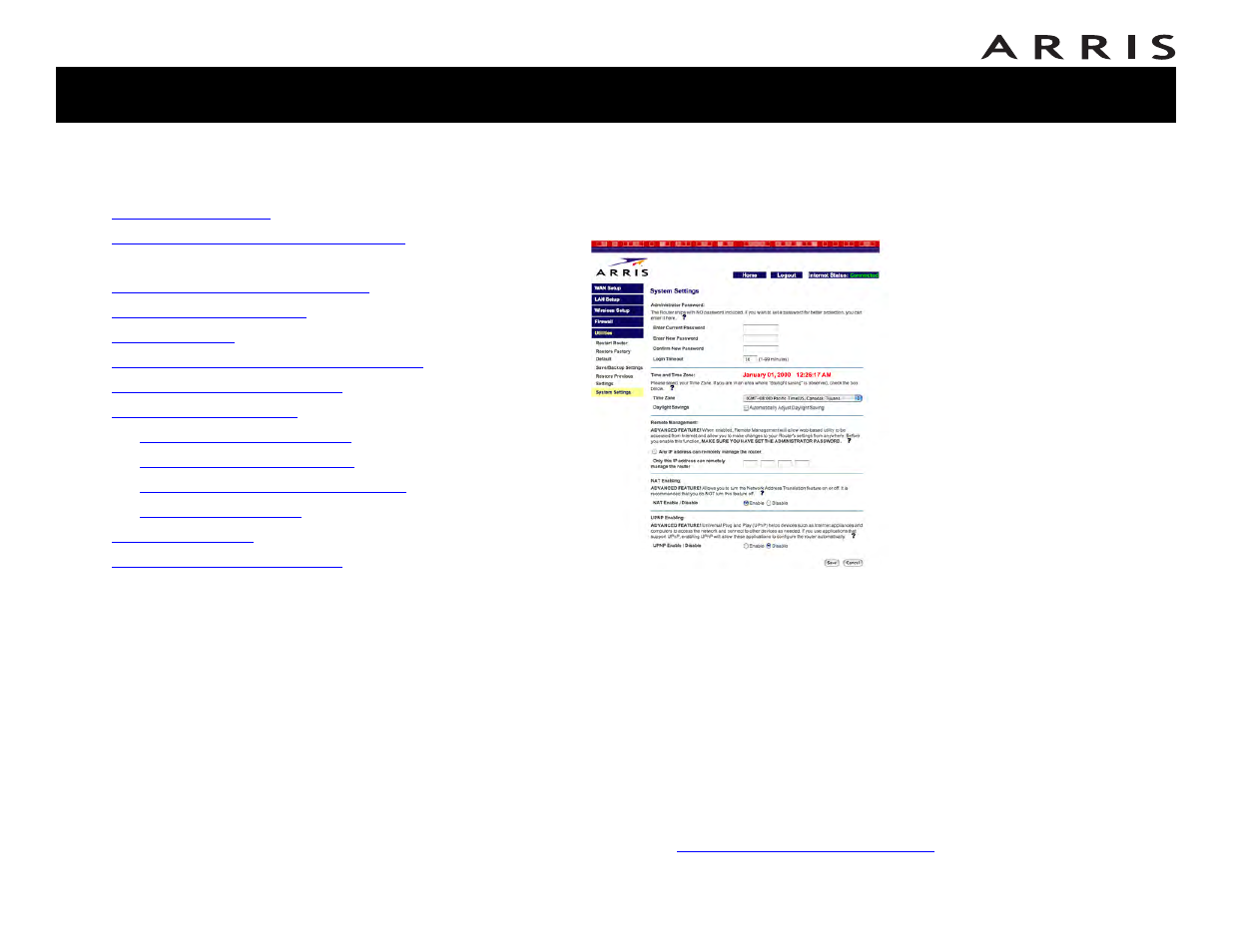 Configuring system settings | ARRIS WTM552 User Guide User Manual | Page 30 / 79