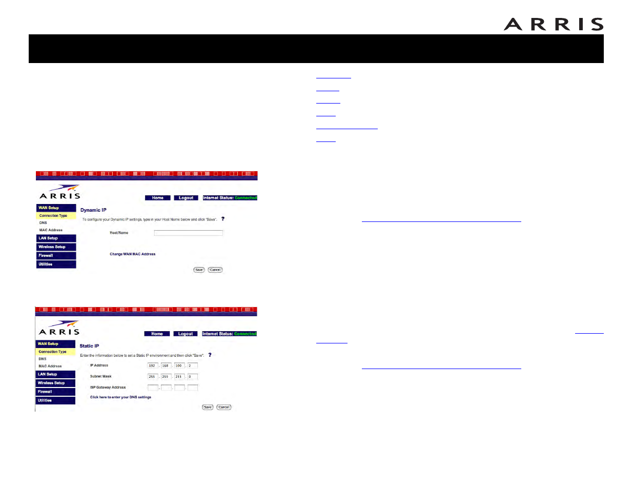 Dynamic, Static | ARRIS WTM552 User Guide User Manual | Page 32 / 79