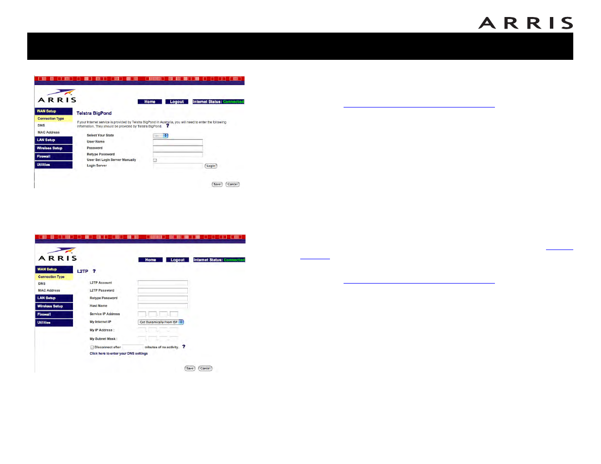 Telstra bigpond, L2tp | ARRIS WTM552 User Guide User Manual | Page 34 / 79