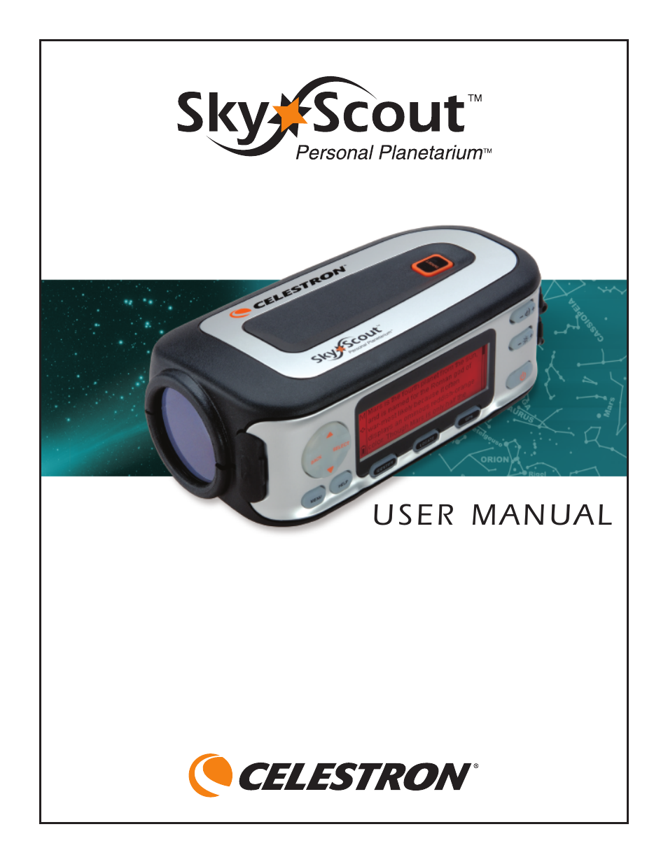 Celestron SkyScout car gps receiver User Manual | 15 pages