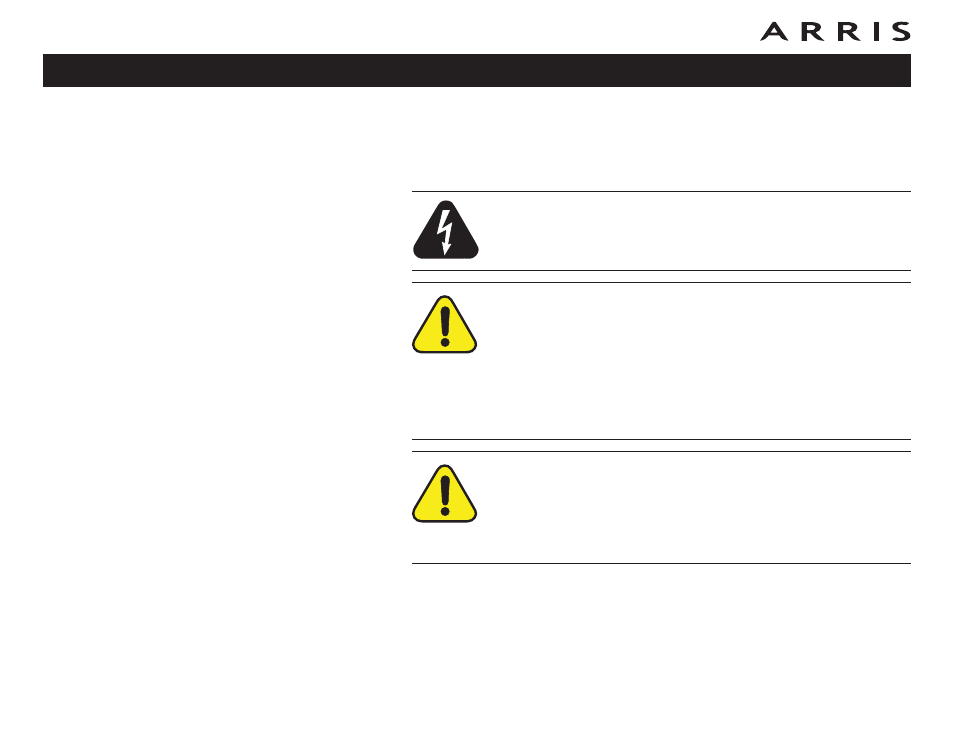 Safety requirements | ARRIS WTM652 User Guide User Manual | Page 3 / 85