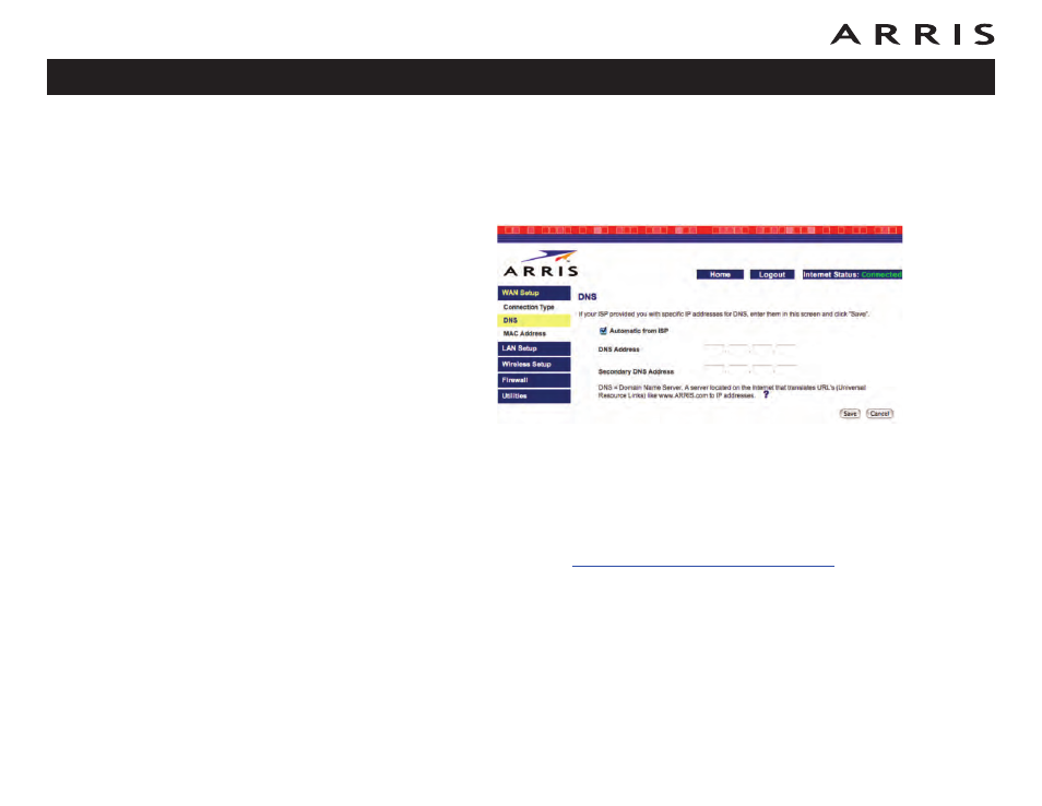 Setting up, Setting up dns | ARRIS WTM652 User Guide User Manual | Page 38 / 85