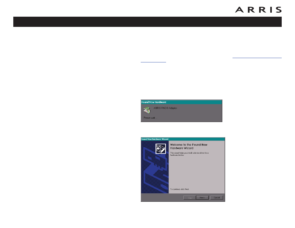 Installing usb drivers on windows 2000 | ARRIS WBM750 User Guide User Manual | Page 18 / 55