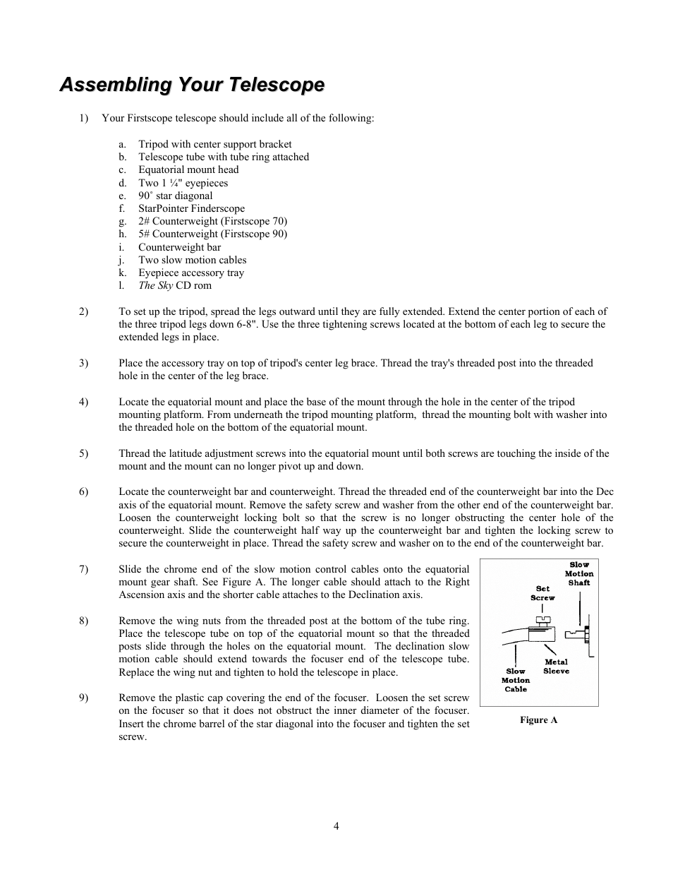Celestron FIRSTSCOPE 90EQ User Manual | Page 4 / 20