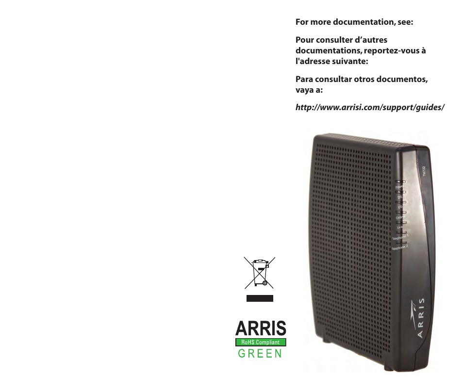 ARRIS TM722 A-B Quick Start Guide User Manual | Page 2 / 2